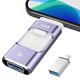 USBメモリー 4in1 多機能 データバックアップ 容量不足解消 外付けUSB 高速 (パープル, 512GB)