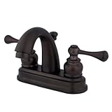 Kingston Brass KB5615BL Two Handle 4 in. Centerset Lavatory Faucet with Retail Pop-up