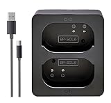NinoLite USB型 デュアルバッテリーチャージャー、ライカ BP-SCL6 / BC-SCL6 対応、SL/Q2/Q3シリーズ カメラ用、バッテリー２個 同時充電可な充電ステーション