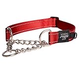 ROGZ(ログズ) UTILITY 犬用ハーフチェーン首輪 大型犬 (XL, レッド) [並行輸入品]