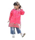 （ファースト）FAST キッズ 子供用 レインコート レインウェア レインポンチョ かっぱ 専用ポーチ付き (S, ピンク) (サイズ S ランドセル用マチ付き, ピンク)