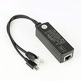 DSLRKIT USB Type C 5V 2.4A Active PoE Splitter Power Over Ethernet 802.3af 100mbps
