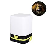 RUNACC LED シリコンキャンプ用のランタン キューボイドテントライト バッテリ駆動 屋外ランプ 3つの照明モード IPX6防水グレード