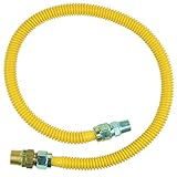 BrassCraft CSSC14R-36 P Safety PLUS Gas Appliance 5/8 OD Connector with 3/4 MIP EFV x 1/2 MIP x 36 b