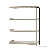軽中量棚200kg 連結 幅120×奥行30×高さ150cm 4段 アイボリー 200kg/段