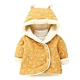 AMIGOYO ベビー服 コート 女の子 子供服 0-3歳女の子コート 厚手コート 耳付き キッズ アウター コート 中綿コート ジャケット 裏起毛 モコモコ ボアコート 秋冬 防寒 可愛い