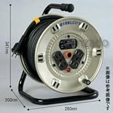 日動工業 100V 一般型ドラム アース無 2P 15A 125V コンセント数:6 長さ20m SVCT3.5×2 NP-206F
