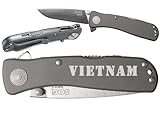 Vietnam Veteran Vetテキスト2lカスタム彫刻SOG Twitch II twi-8 Assisted折りたたみポケットナイフby NDZパフォーマンス