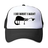 キッズ メッシュキャップ 通気性 今季最新 ヒップホップ レジャー・キャップ 猫 日焼け止め 帽子 カジュアル ストーリート系ブラック プリント付き 無地