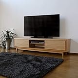 【OPR】テレビ台 180cm テレビボード ローボード 北欧 完成品 国産 日本製 シンプル 木製 無垢材 天然木シート 北欧ローボード 収納付きテレビ台 国産テレビ台 完成品テレビボード (オーク色)