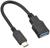 エレコム USBケーブル Type C 変換ケーブル (USB A to USB C) USB3.1(Gen1)準拠 3A出力 最大5Gbps ブラック USB3-AFCM01BK
