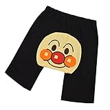 アンパンマン ハーフパンツ 5分丈 モンキーパンツ キッズ 女の子 男の子 ガールズ ボーイズ fo-sa4553 80cm ブラック