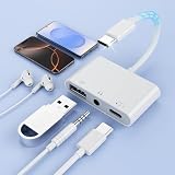 【2025新設計】 USB-C to 3.5mmジャック + USB + 充電アダプター 3in1 USB-C 変換アダプタ US B + jack 3.5mm イヤホンジャック 変換ケーブル Type C US Bカメラアダプタ タイプC OTGケーブルUS B-C 充電 イヤホン 同時 iPhone 16 15/MacBook/iPad/Galaxy S25などに適用 USB変換アダプタ