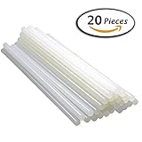 グルースティック透明材質ホットメルトかつ強力粘着7mm*20cm高温ボンドガン/グルーガン/ピタガン替え用大容量20本入(クリア)