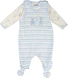 (フィクソーニ)FIXONI 動物たちのロンパースと長袖ボディスーツのセット ブルー 68cm