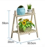 Plant shelf 木製フラワーラックマルチティアブラウン木製階段ラック、多機能ソリッドウッドフラワーラック、折りたたみプラントスタンド Flower racks ( 色 : A )