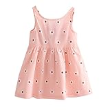 Cutelove 子供服 ドレス ガールズ 女の子 綿 夏 キッズ 可愛い ノースリーブ プリント リボン バックレス ベストドレス プリンセスドレス ワンピース