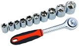 Tactix 734113T Socket Set with 3/8-Inch Drive, Black/Orange, 11-Piece [並行輸入品]