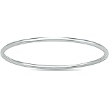 Szul レディース スキニー薄いドーム型スタッカブル14Kホワイトゴールドバンド（0.75ミリメートル） 4.5