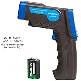 HoldPeak Laser Infrared Thermometer, HOLDPEAK 320 IR Infrared Thermometer Non-Contact Temperature Gu