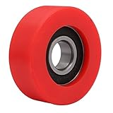 uxcell ベアリングプーリー ローラーホイール PUコーティングボール レッド 20mmx70mmx25mm