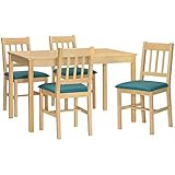 タマリビング ダイニング5点セット ハイサイ ブルー 50001562 ダイニングセット ダイニングテーブル 5点セット パイン 無垢材 天然木 4人 おしゃれ 新生活