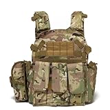 NIGOE屋外タクティカルベスト保護トレーニングベスト多機能拡張フィールドアドベンチャーエアガン戦闘モールプレートベスト (迷彩)