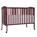 Dream On Me Full Size 2 in 1 Folding Stationary Side Crib Cherry [並行輸入品]
