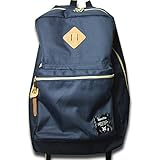 軽いポリキャンバス素材のシンプルフォルムスクエアリュック NV