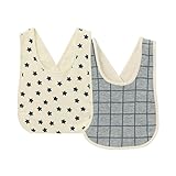 防水バッククロススタイ ２柄セット 杢グレーチェック＆アイボリー星