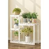 木製フラワーラック室内植物スタンド木製植物フラワーディスプレイスタンド木製ポットシェルフストレージラック屋外 (色 : A)