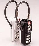数字暗号式 ワイヤーロック  簡易 盗難防止 倉庫 自転車 小屋 部屋 門 ドア etc (ホワイト)