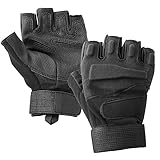 SHENKEL ハーフフィンガーグローブ タクティカルグローブ BK 黒 ブラック glove-004bk