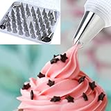 Weitis（TM）パフケーキデコレーションツールSugarcraftクッキングペストリーツールキッチンアクセサリーについて52pcsアイシング配管ノズルのヒントセット