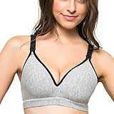 Aivtalkレディースノンワイヤー授乳ブラマタニティ授乳スポーツヨガブラ カラー: グレー