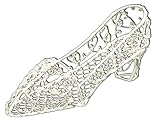 ワイヤー製 ハイヒール 白 (18×6×7.5cm) 515-361W