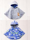 BIT'S ビッツ ベビー リバーシブル キルト マント 赤ちゃん ベビー服 子供服 男の子 女の子 ポンチョ 80-90㎝ グレー 50162 50162022