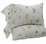 SIBAIER 「田園小清新」 綿100％ スプリント花模様ラッフルフリルピローケース (一枚, 3)