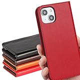 iPhone 14 plus ケース 手帳型 【 マグネット無し 】 iPhone14plus アイホン14plus アイフォン14plus ケース 14plus 14プラス アイホン14プラス アイフォン14プラス アイホン 14plusケース アイホン14プラスケース アイフォン14プラスケース iPhone14 plus ケース アイフォン14plusケース アイフォン 14 plus カバー アップル アイホン 14 プラス 携帯ケース 14ぷらす スマホケース 手帳型 適用 case 【iCoverCase】 マグネットなし スタンド機能 光沢加工 牛革 財布型 カード入れ レッド