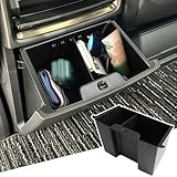 BIBIBO 新型 トヨタ アルファード/ヴェルファイア 40系 Zグレード 専用 アルファード 40系 センターコンソールリヤボックス 収納ボックス ヴェルファイア 40系 リヤエンドボックス コンソールボックス 車 アルファード アクセサリー 小物収納 仕切板付き センターコンソールアンダートレイ グッズ 小物入れ 滑り止め 内装パーツ