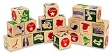 GeoToys World GeoBlocks - Wooden Blocks Set for Toddlers and Up - Educational and a Fun Matching Geo