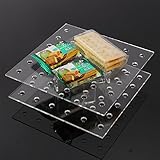 私の家族 18 cm の四角い透明アクリル ケーキ スタンド誕生日ウェディング ケーキ スタンド