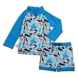 幼児用, ラッシュガ-ド，シャツ、ショットパンツ、セット、５０+日焼予防（セットS 0-6m,氷山）