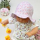 プチシュクレ(petitsucre) 日本製 リバーシブルチューリップハット(花柄/ピンク) (サイズ調節付) 50～52cm