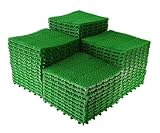 山崎産業 日本製 ジョイント人工芝 若草ユニット E-V グリーン 30cm×30cm 60枚セット