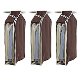 洋服カバー パッと見える 炭入り消臭 衣類カバー ショート（3個セット）