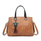 [カッキガッキ]ハンドバッグ　レディース　ショルダー 　2way　トートバッグ　肩掛け　斜め掛け　手提げ　女性用　ビジネス　通学　就活　デート　パーティー　カワイイ　ブラウン