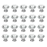 Mydio Mydio 30mm Crystal Glass Diamond Shape Cabinet Knob Drawer Pull Handle Kitchen(Pack of 20) [並行