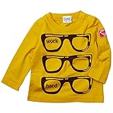 《H28秋冬物》 CHANNEL(チャンネル) 天竺メガネPt長袖Tシャツ 130cm /イエロー NO.CN-6404