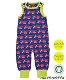 北欧スウェーデンのベビー服 サロペット Fire Truck 消防車 男の子 3-9ヶ月/9-18ヶ月 Maxomorraマクソモーラ (62/68)